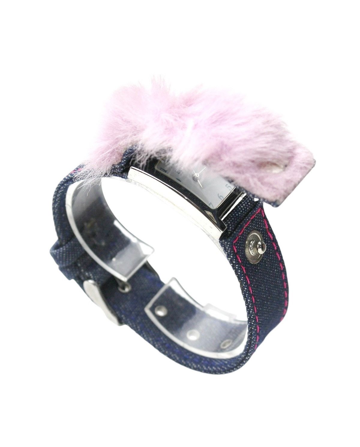 Hysteric Glamour 2000S ELITE JAPAN PINK FLUFFY Y2K PUNK STREET DENIM WATCH Size ONE SIZE - 4 Thumbnail