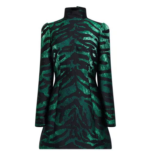 Dolce & Gabbana o1g2r1mq1024 Mini Dresses in Green & Nero Size S / US 4 / IT 40 - 1 Thumbnail