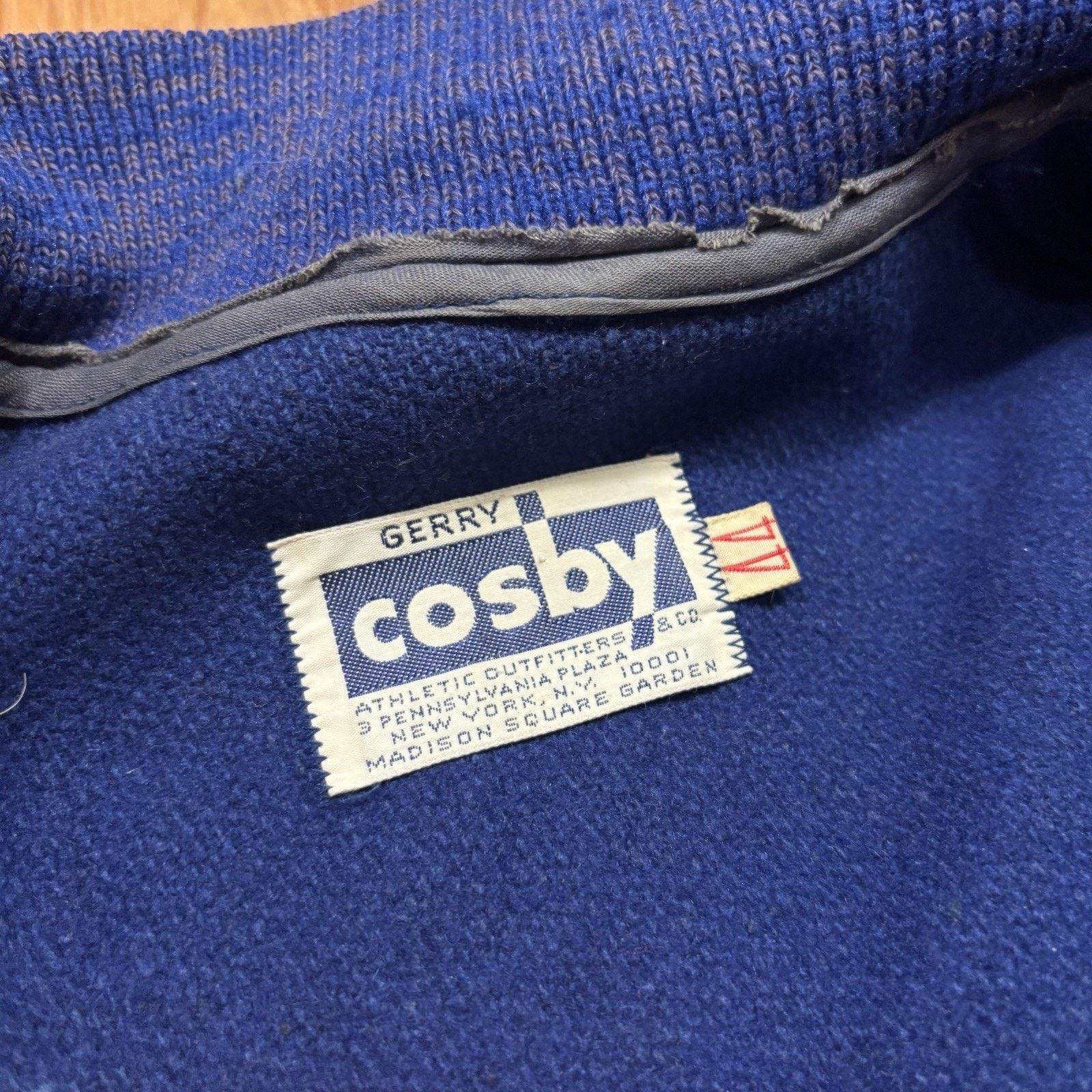 NHL 70s Vintage Cosby New York Rangers Jacket Mens 44 NHL Wool Size US L / EU 52-54 / 3 - 8 Thumbnail
