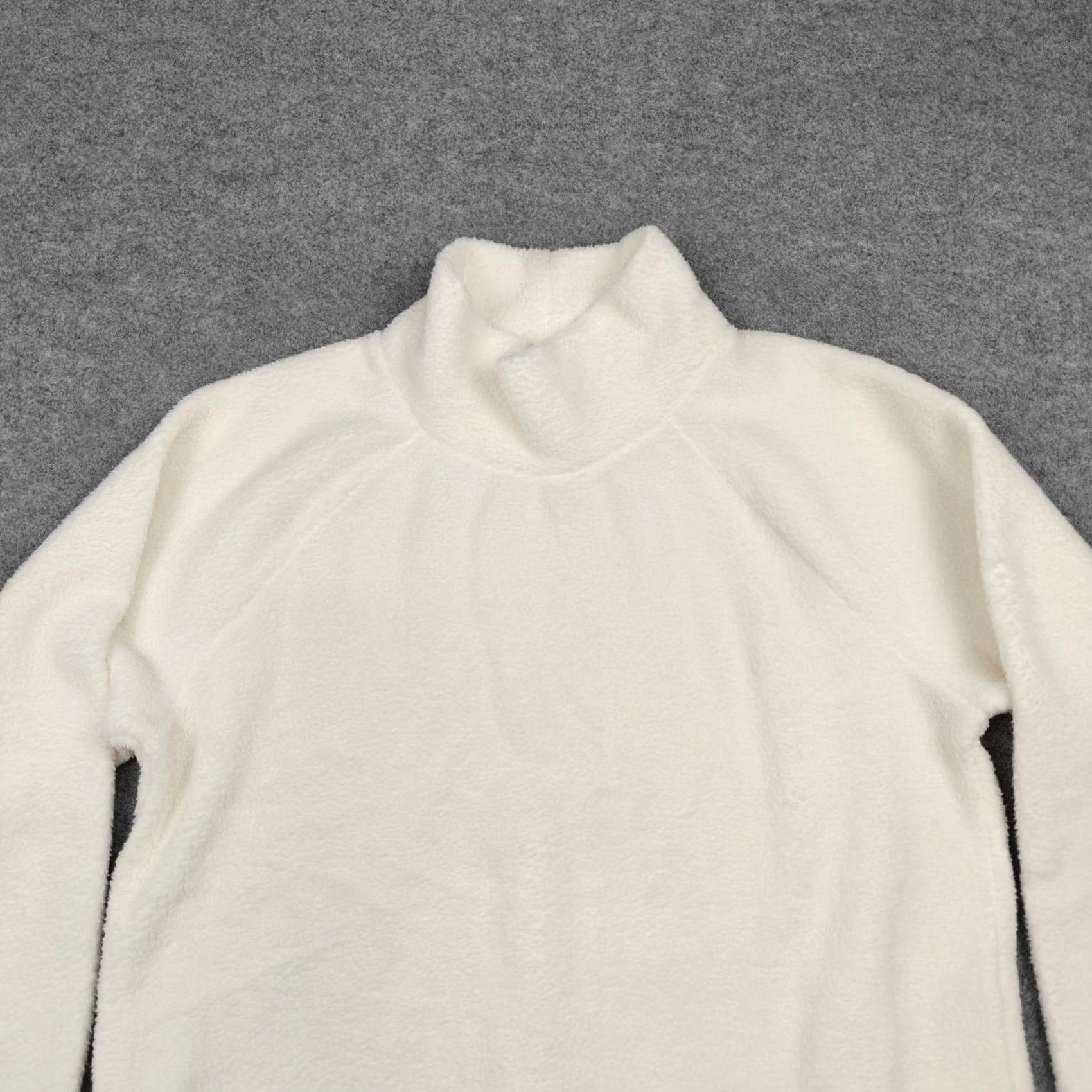 J.Crew J. Crew Sweater Womens Large White Fleece Turtleneck Raglan Pullover Cozy Shirt Clothing Size L / US 10 / IT 46 - 3 Thumbnail