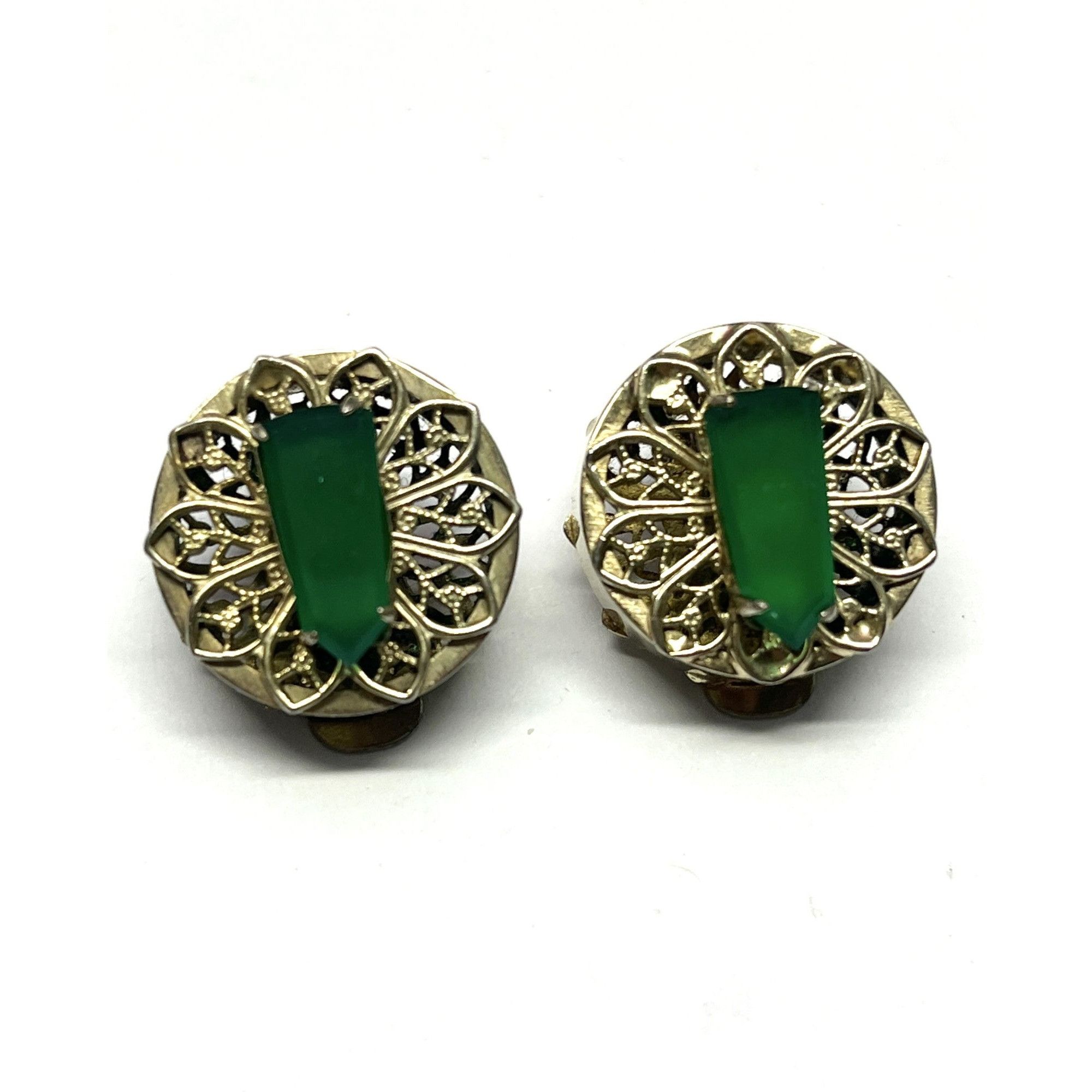 Vintage Kafin Clip On Earrings