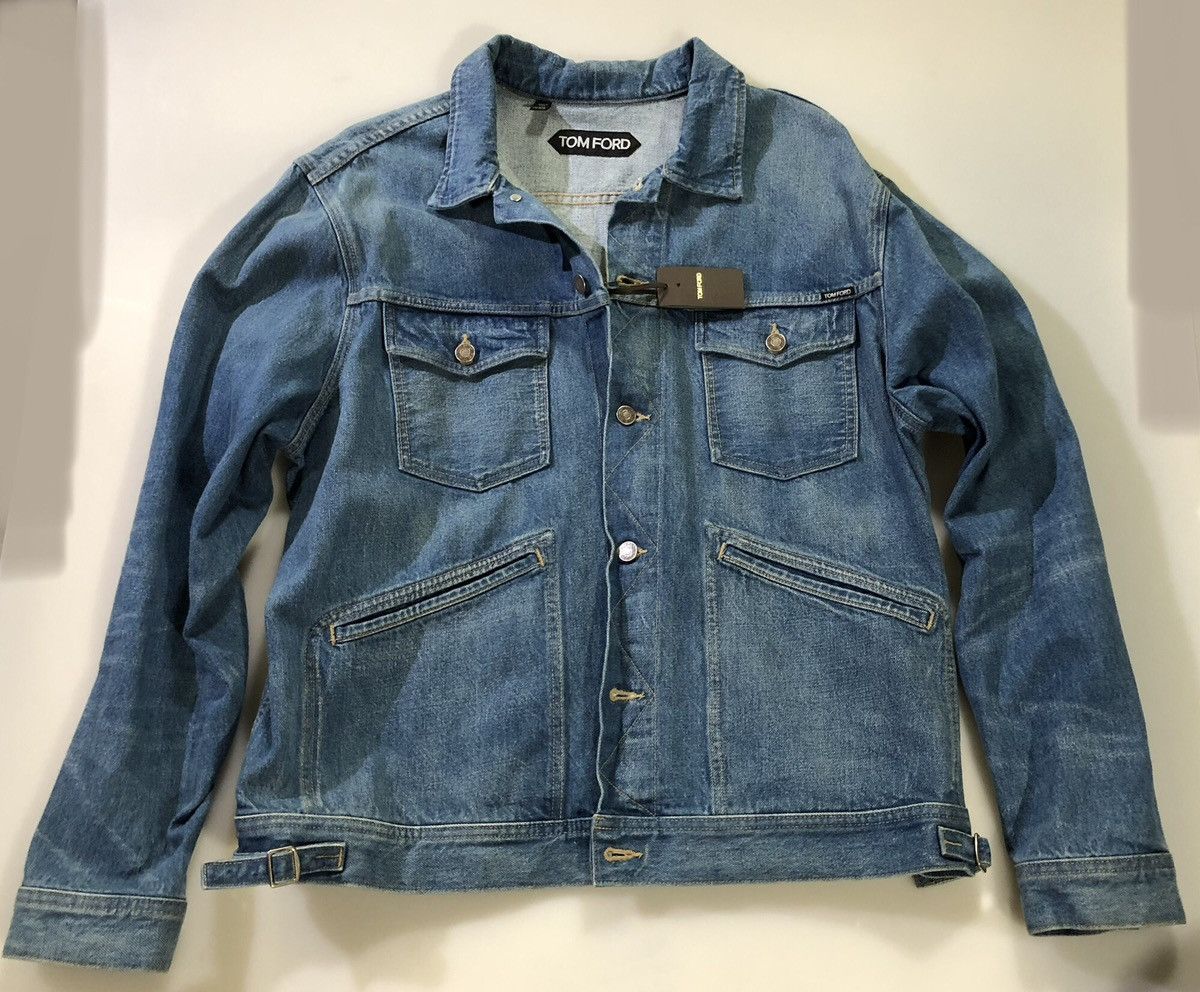 Tom Ford Tom Ford 🇺🇸 LA Icon Washed Denim Trucker Jacket XXL NWT Size US XXL / EU 58 / 5 - 13 Thumbnail