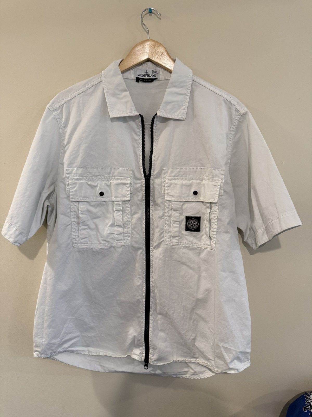 Stone Island Stone Island Zip Up Double Pocket Shirt Size US L / EU 52-54 / 3 - 1 Thumbnail
