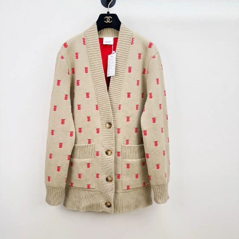 Burberry Burberry Women's Beige Wool Blend Cardigan Size XS / US 0-2 / IT 36-38 - 1 Thumbnail