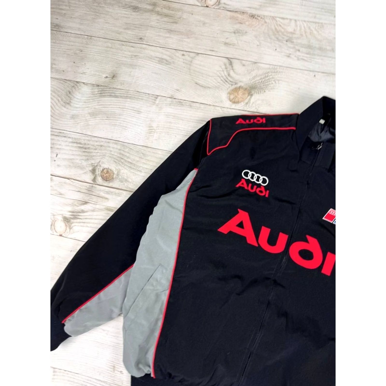 Logo 7 VINTAGE Audi Sport Bomber Racing Jacket Men XL Black Size US XL / EU 56 / 4 - 6 Thumbnail