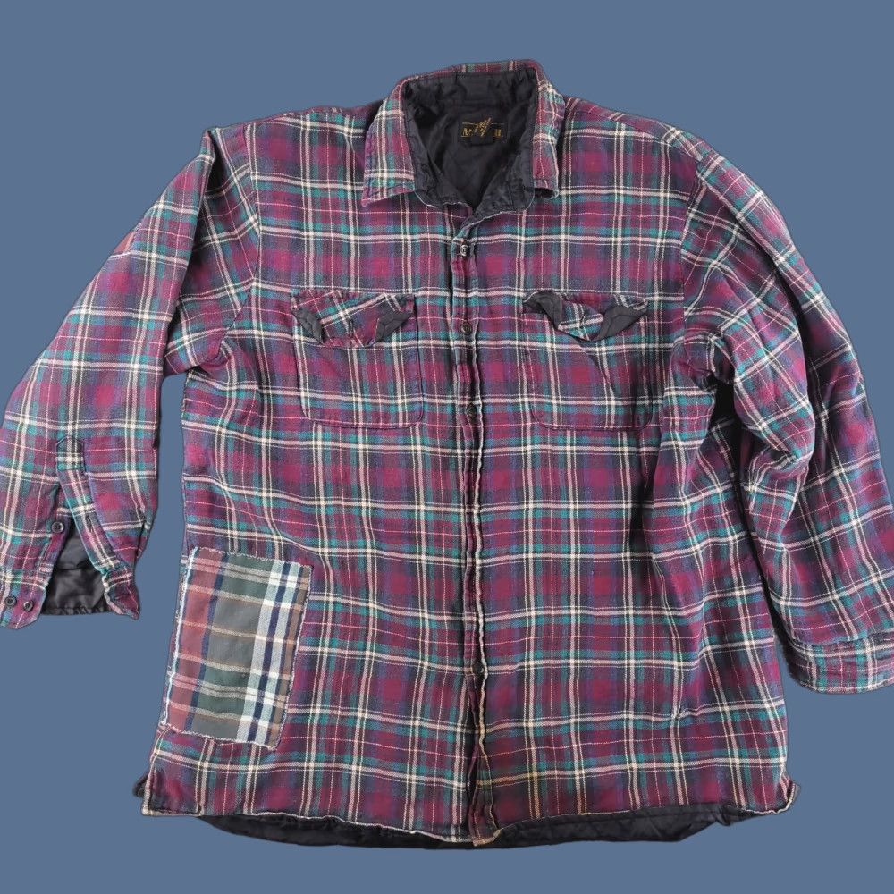 Vintage VINTAGE Mark II Jacket Mens XL Flannel Overcoat Quilted Plaid Red Size US XL / EU 56 / 4 - 1 Thumbnail