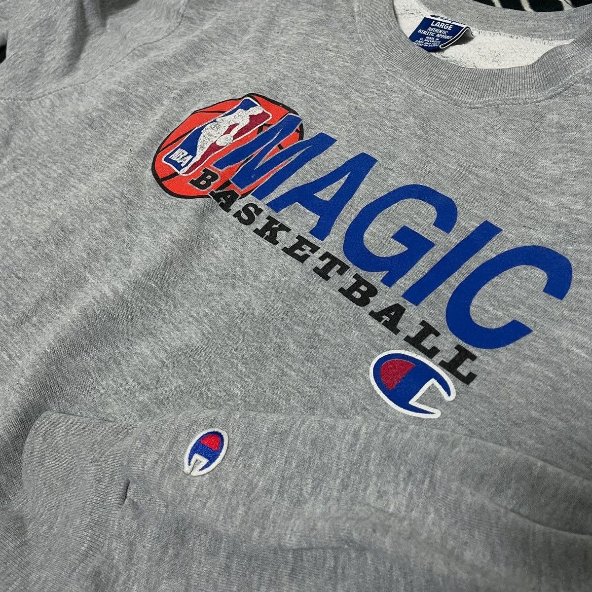 Champion × NBA × Vintage Vintage Champion Reverse Weave Magic Basketball Sweatshirt Size US L / EU 52-54 / 3 - 4 Thumbnail