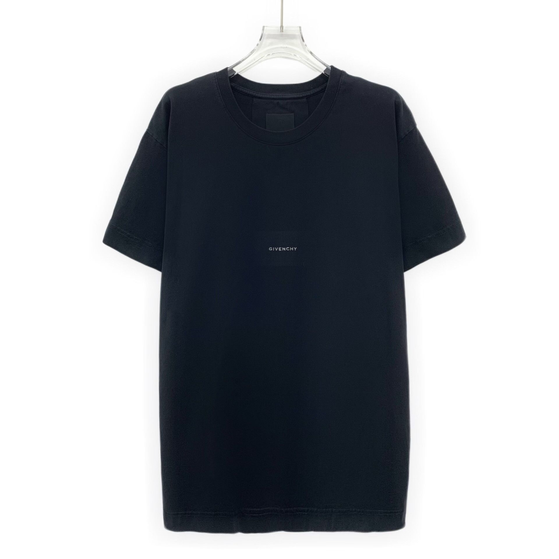 Givenchy Givenchy Black Logo Print Cotton Crewneck T-Shirt Size US S / EU 44-46 / 1 - 1 Thumbnail