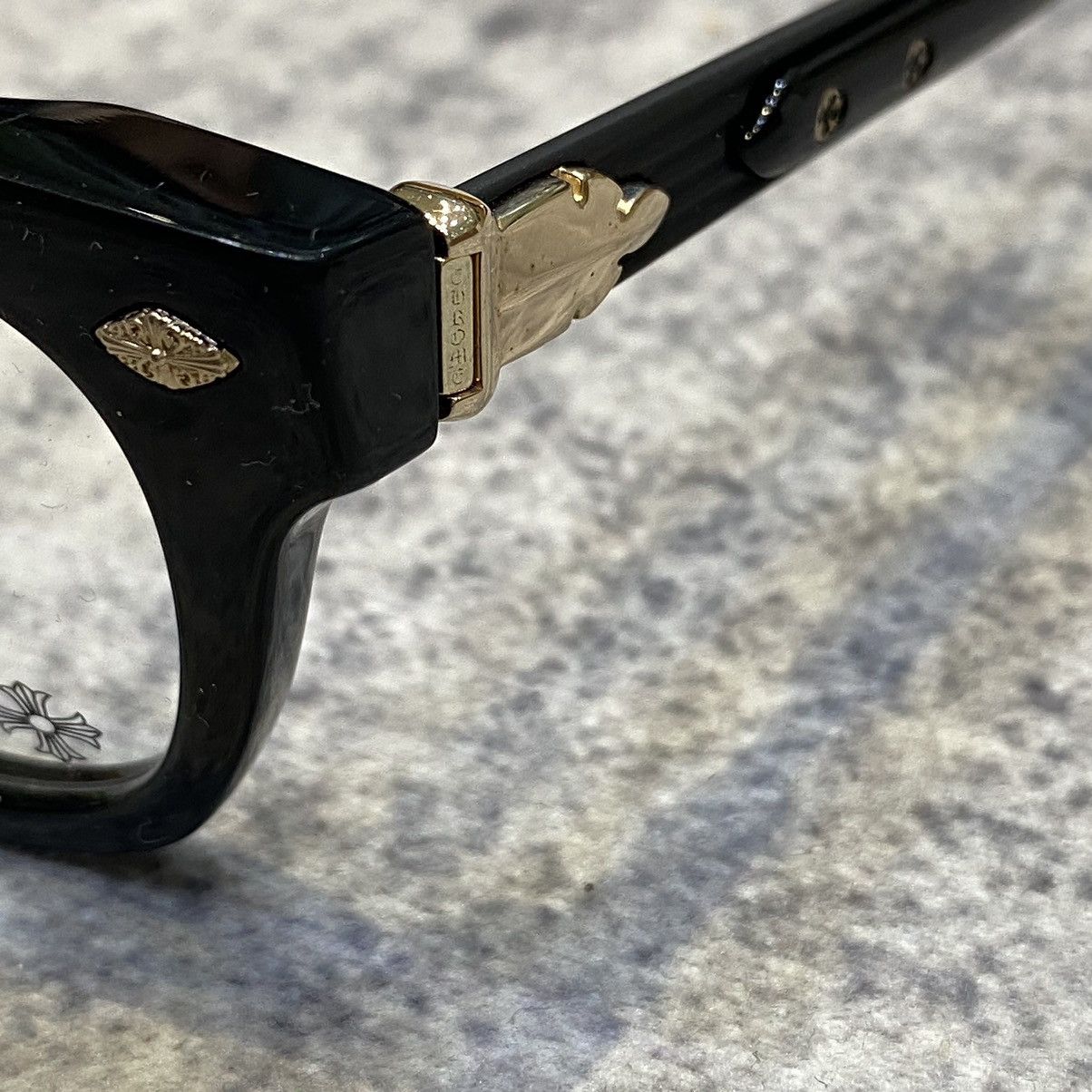 Chrome Hearts CHROME HEARTS BAGGINS BLACK PLASTIC/ 18KGP Size ONE SIZE - 13 Thumbnail
