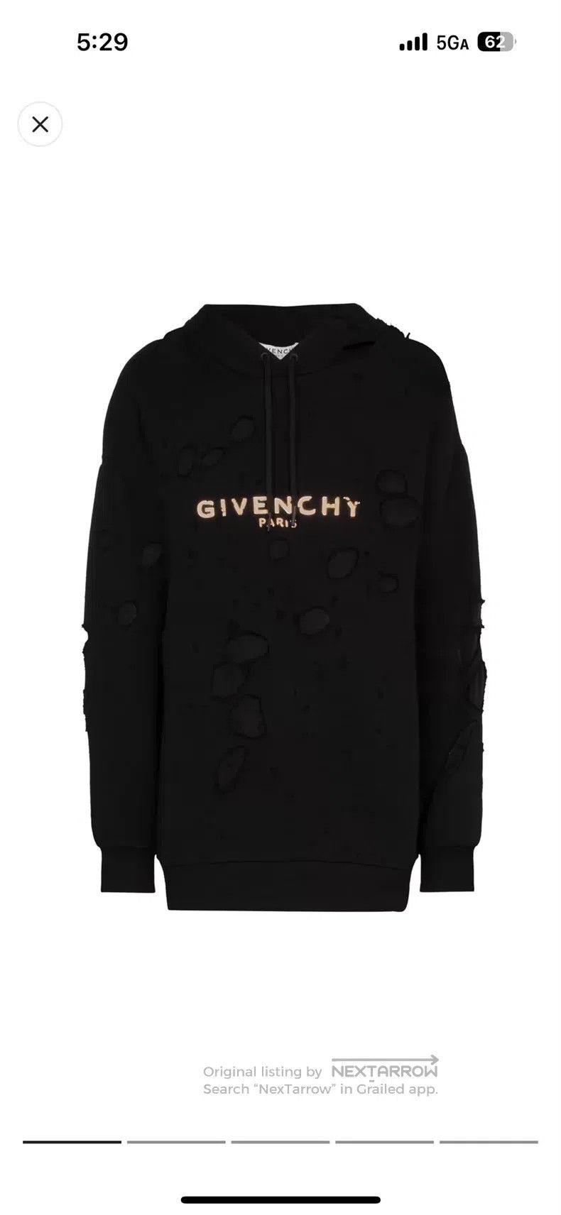 Givenchy Givenchy Sweatshirt with holes Size XS / US 0-2 / IT 36-38 - 1 Thumbnail