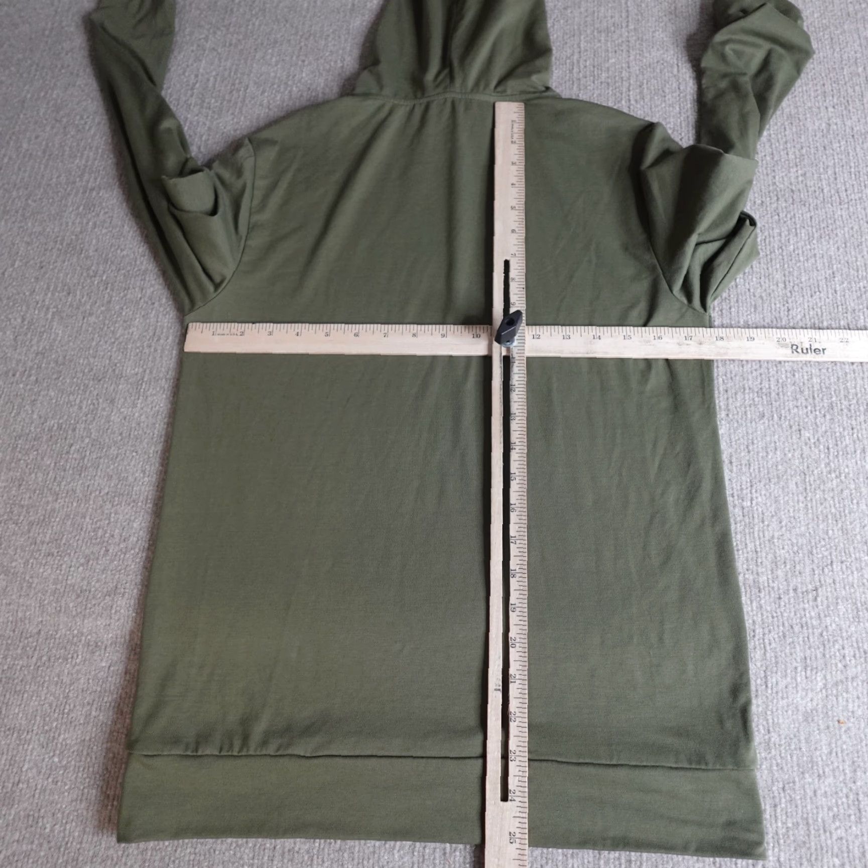 Vintage Bluffworks Hoodie Shirt Men Slim Green Lightweight Hooded Pullover Small Sweatshirt Size US S / EU 44-46 / 1 - 2 Thumbnail