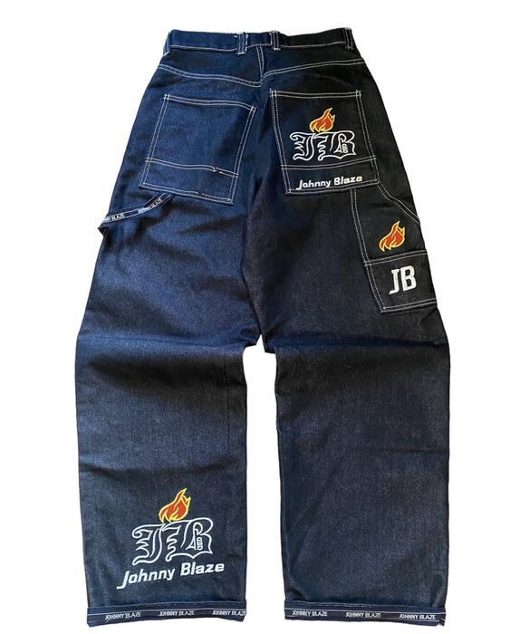 Wu-Tang Clan Johnny Blaze jeans shiny metallic silver baggy Wu Wear 28 Size US 28 / EU 44 - 1 Thumbnail