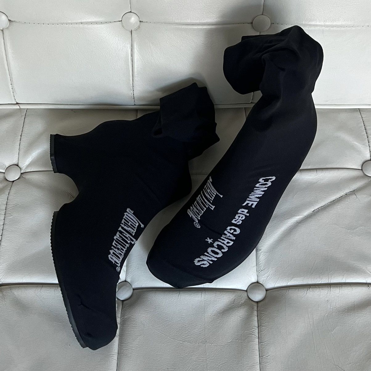 Comme des Garcons COMME DES GARCONS BLACK SOCK HEEL WITH TEXT Size US 6.5 / IT 36.5 - 1 Thumbnail