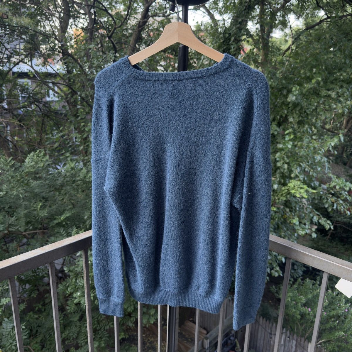 Vintage Vintage 80s Alpaca Wool Blue Light Sweater RRL Bode Lauren Size US M / EU 48-50 / 2 - 2 Thumbnail
