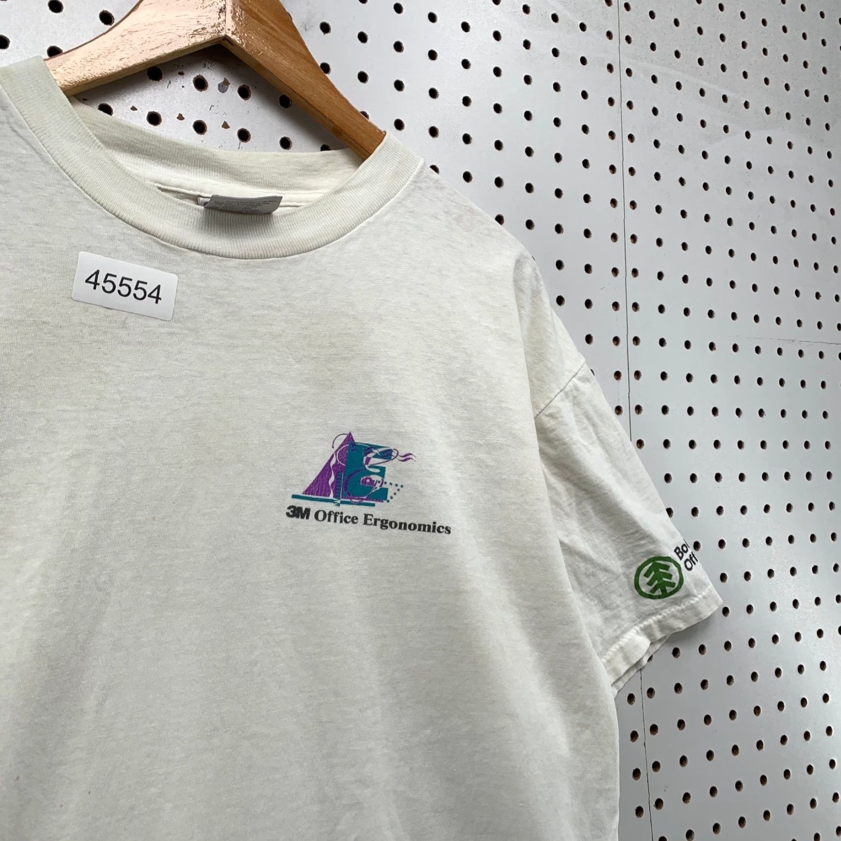 Vintage VINTAGE 3M Office Ergonomics Shirt Mens XL White Single Stitch 90s USA Office T Size US XL / EU 56 / 4 - 2 Thumbnail