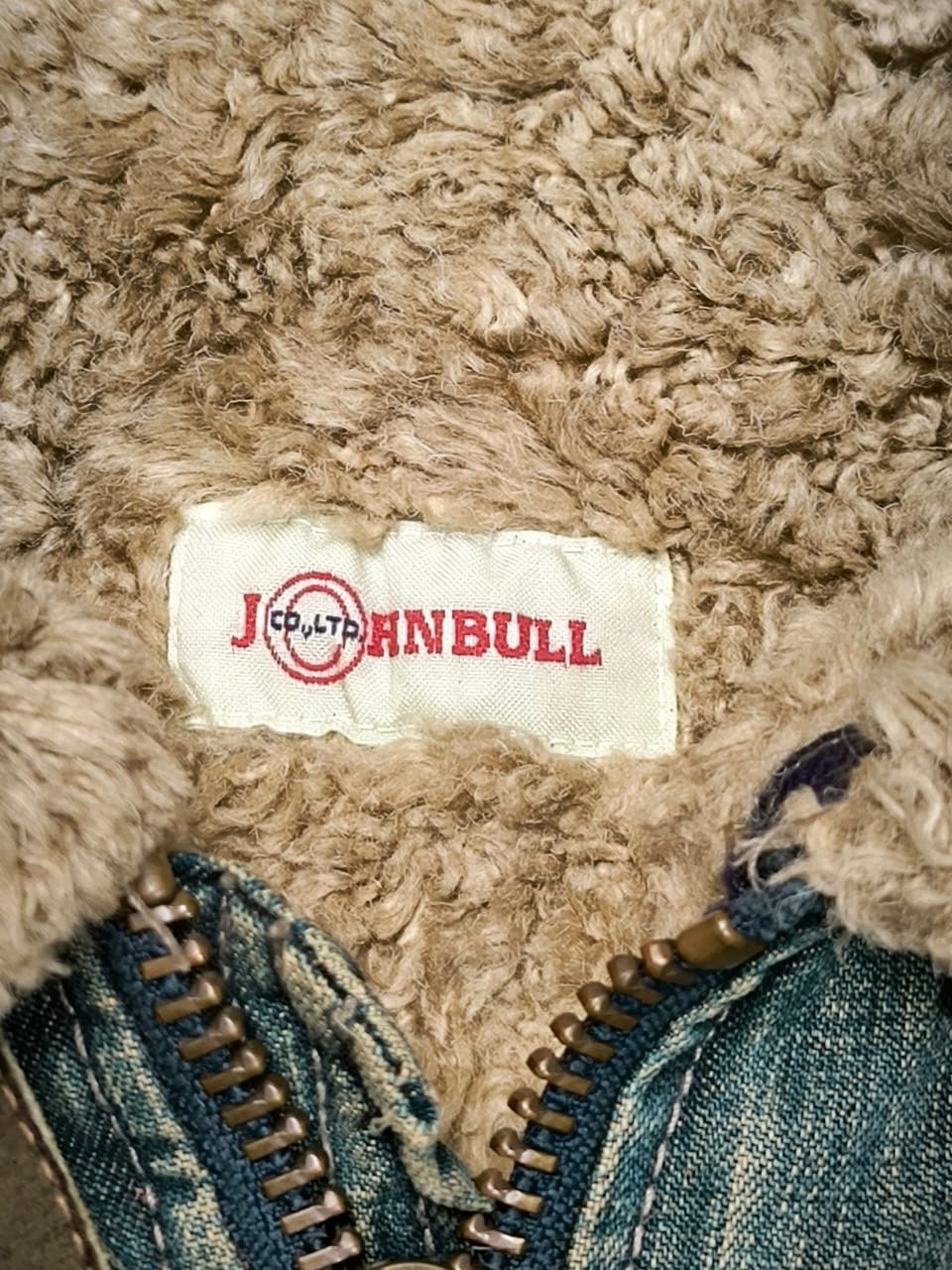 Johnbull Vintage John Bull Kojima Japan Distress Denim jacket Fur Size US M / EU 48-50 / 2 - 9 Thumbnail