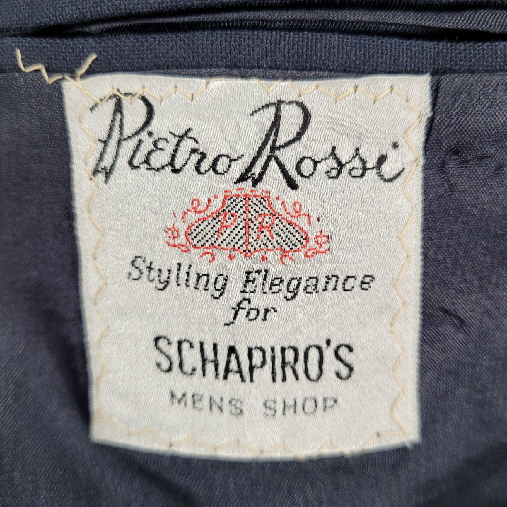Vintage VINTAGE Pietro Rossi Blazer Suit Coat Navy 2 Button Vented Notch Sport Coat Men 39 Size 40R - 3 Thumbnail