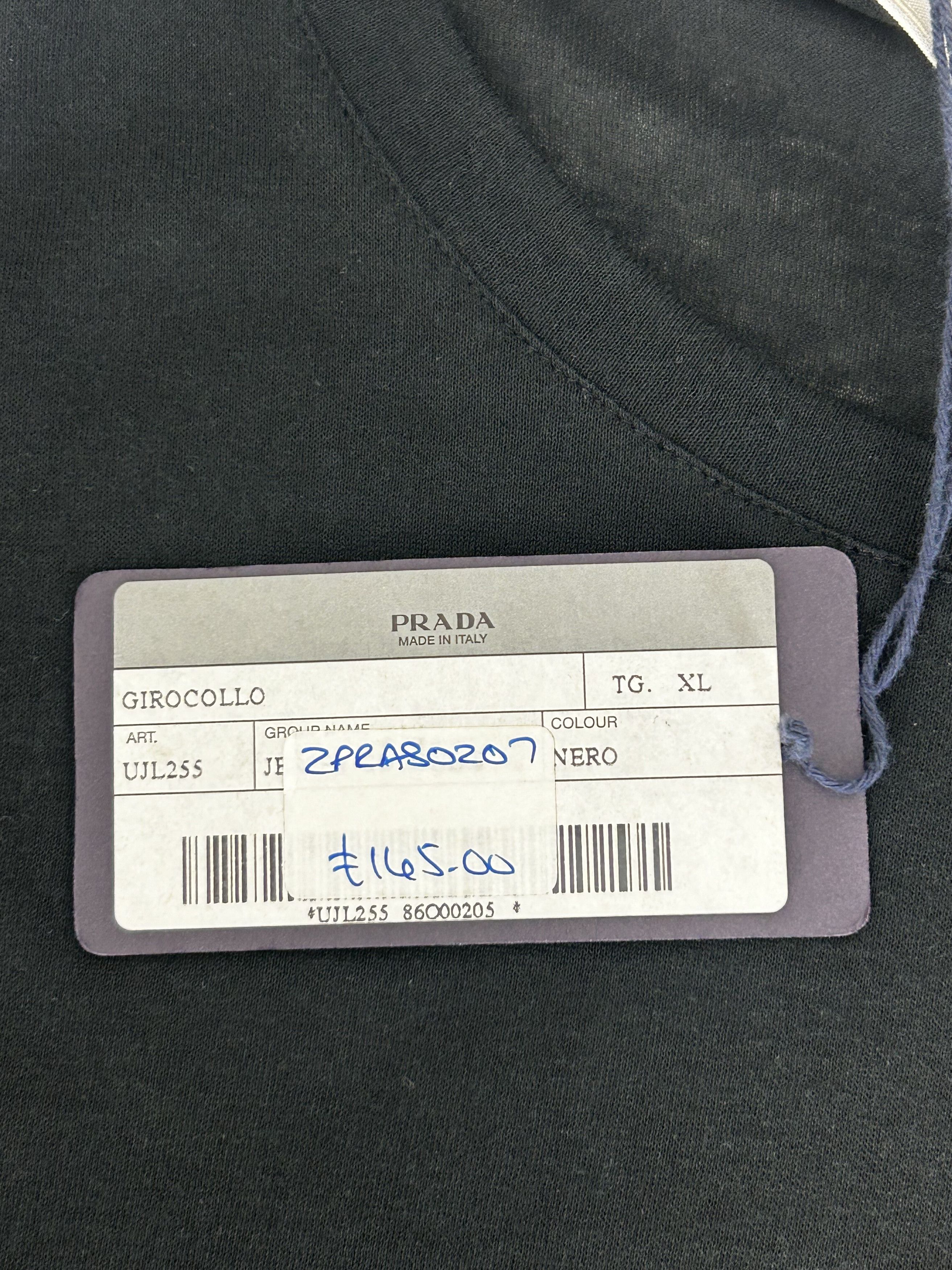 Prada Prada Long Sleeve Silk Mix Open Hem T-Shirt Size US XL / EU 56 / 4 - 4 Thumbnail