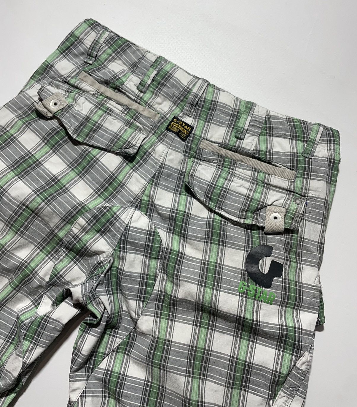 G-Star G Star Raw Plaid Cargo Shorts Size US 31 - 8 Thumbnail