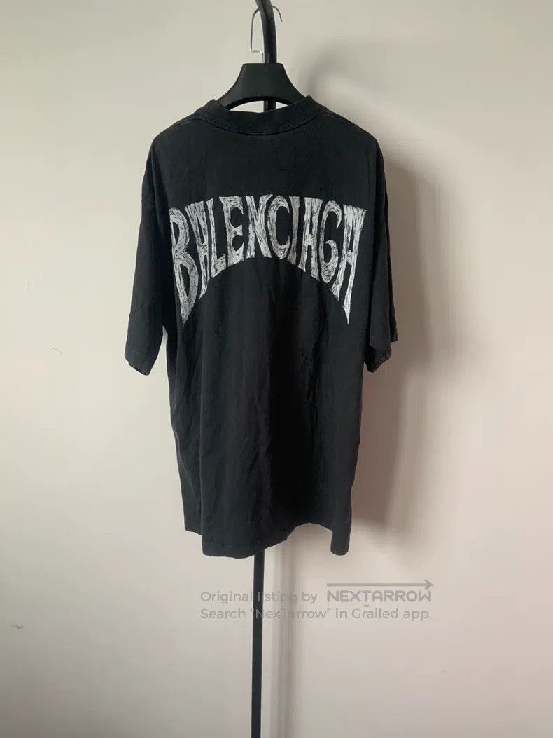 Balenciaga Balenciaga Letter building print round neck short-sleeve T Size US M / EU 48-50 / 2 - 2 Thumbnail