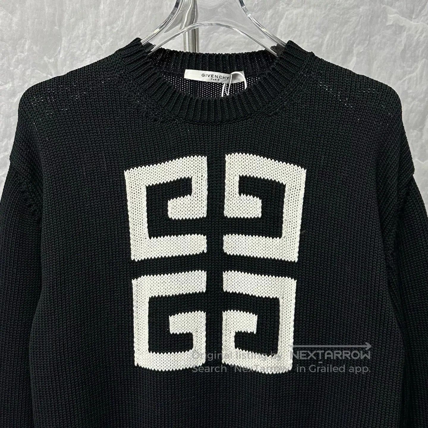 Givenchy givenchy logo knitted sweater in black. Size US M / EU 48-50 / 2 - 2 Thumbnail