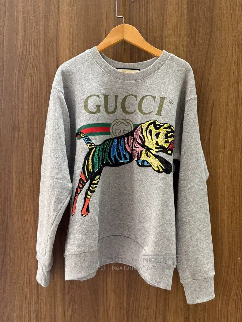 Gucci Gucci Classic colourful tiger pattern sweatshirt Size US XXS / EU 40 - 1 Thumbnail