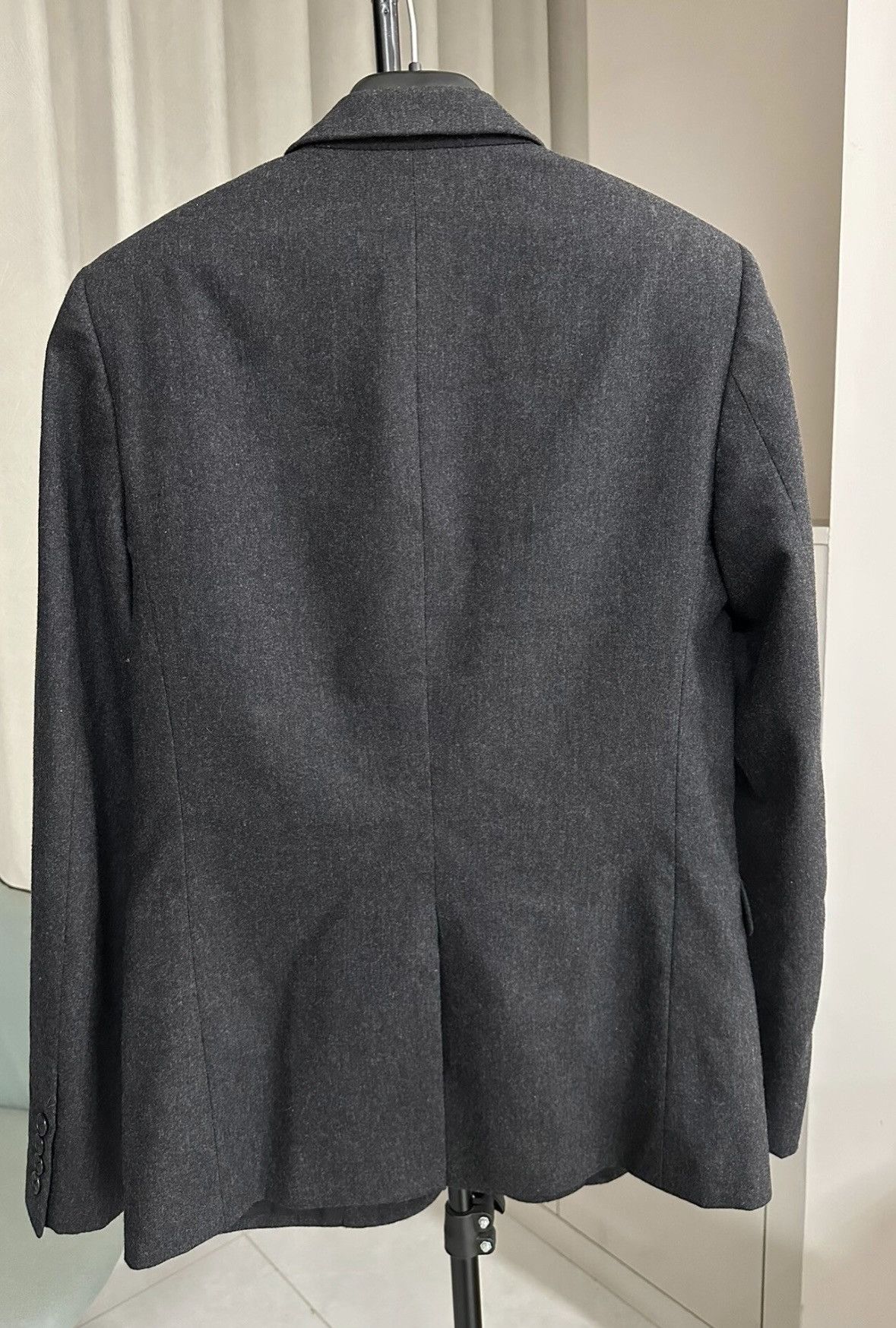 Saint Laurent Paris Saint Laurent SLP 2015FW Sword Collar Gray Wool Suit Jacket Size 46S - 3 Thumbnail