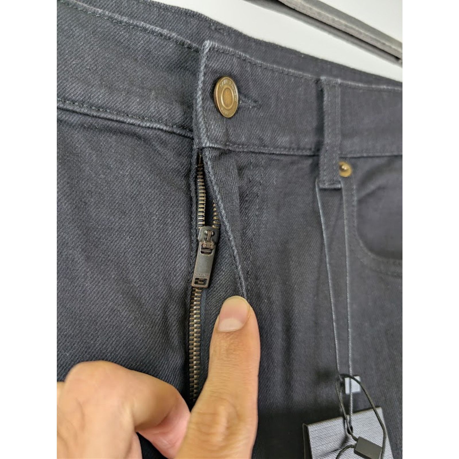Saint Laurent Paris o1rshd1 Skinny 5 Pockets Low Jean Pants in Black Size US 29 - 8 Thumbnail