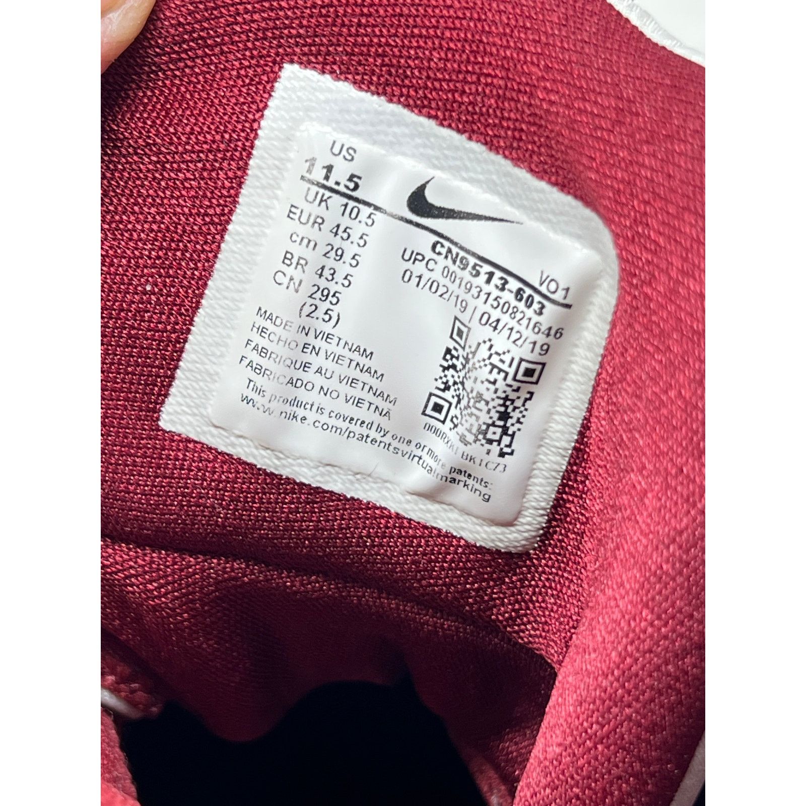 Nike Nike Paul George PG3 Nike PG 3 TB 'Team Red' Mens 11.5 Size US 11.5 / EU 44-45 - 7 Thumbnail