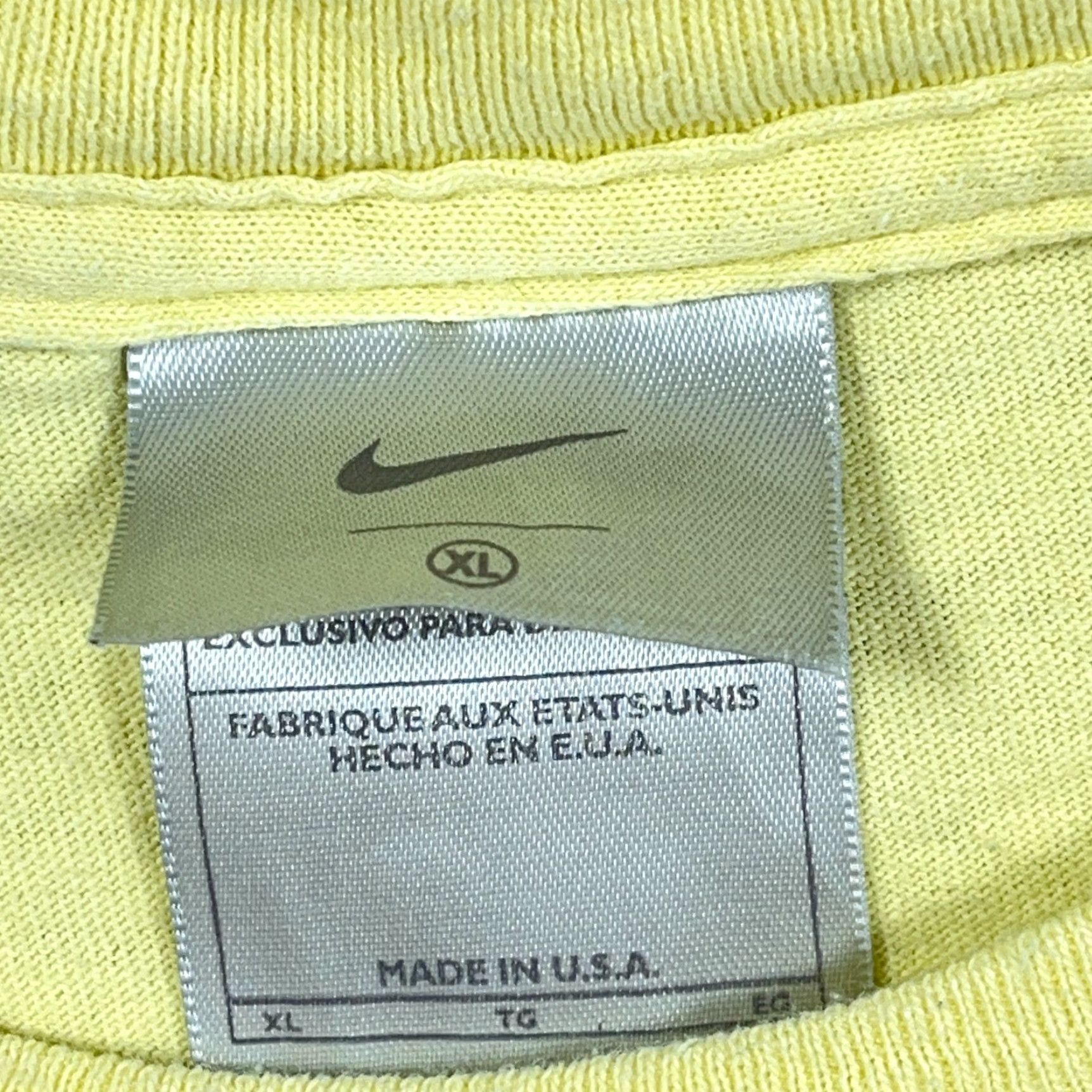 Nike VINTAGE Nike Shirt Women XL Yellow Tee Elements Logo USA Modern Sports Size XL / US 12-14 / IT 48-50 - 5 Thumbnail