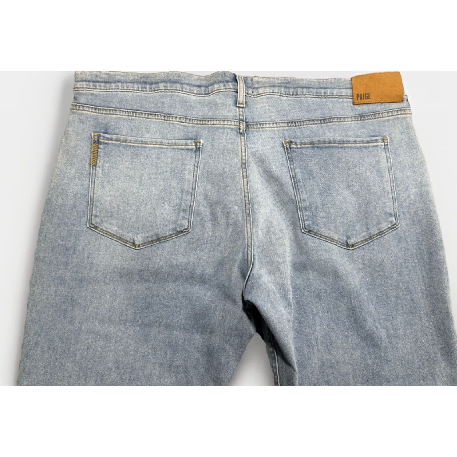 Paige PAIGE Jeans Mens 40x33 Blue Straight Stretch Casual Denim Size US 40 / EU 56 - 5 Thumbnail