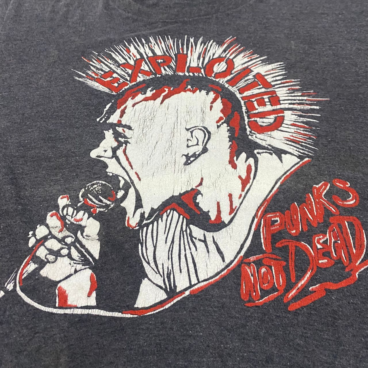 Band Tees Vintage 80s The Exploited Punk Not Dead Album Promo Shirt Size US L / EU 52-54 / 3 - 3 Thumbnail