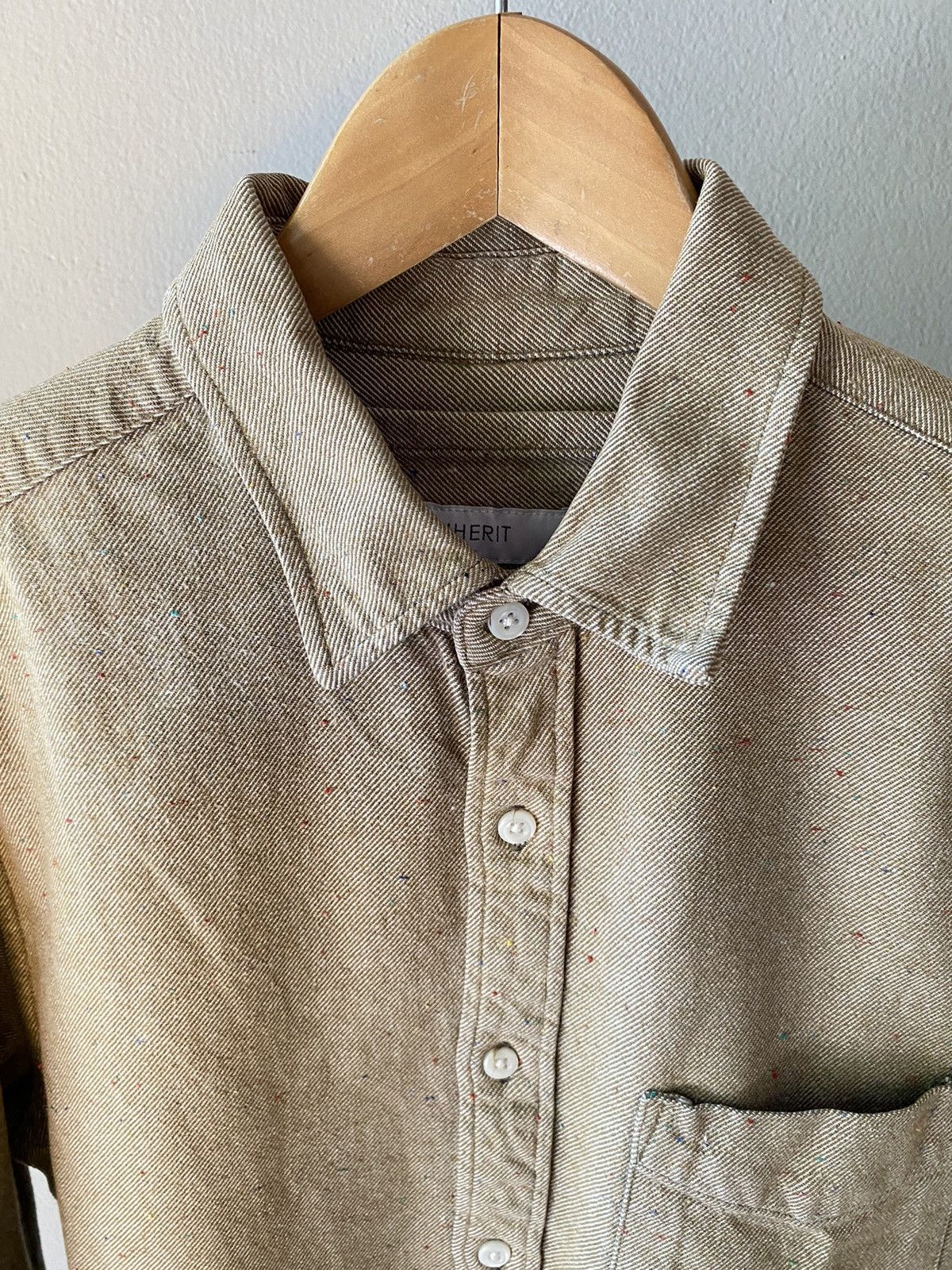 Designer × Japanese Brand INHERIT Brown Collared Shirt. Size US M / EU 48-50 / 2 - 9 Thumbnail