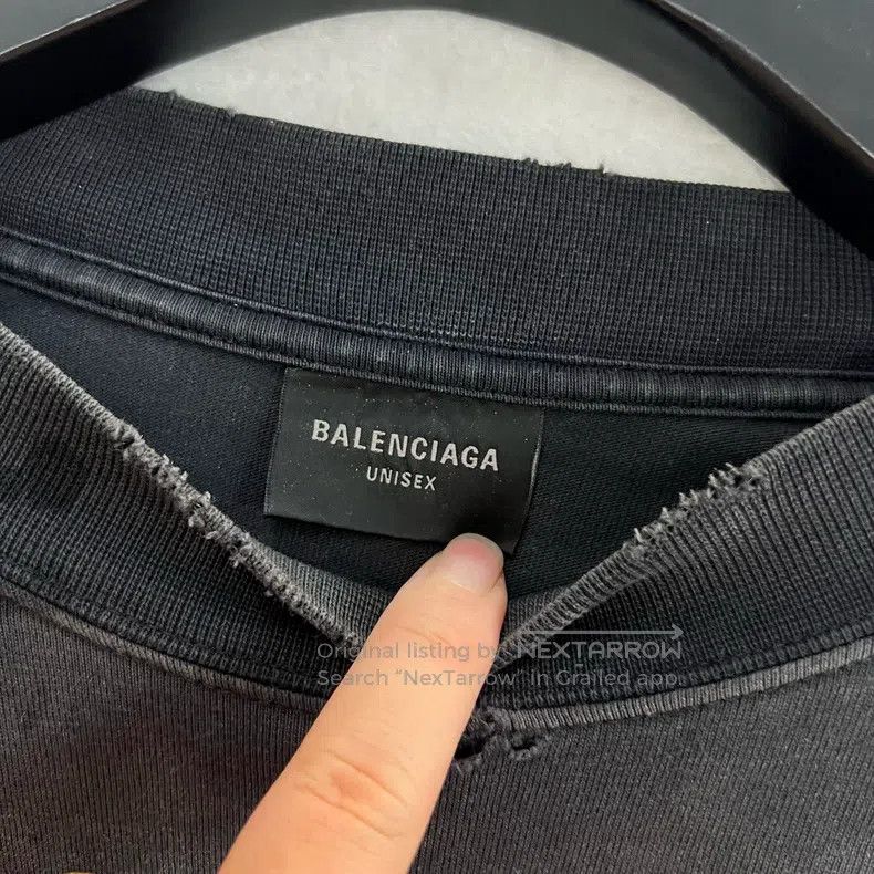 Balenciaga Balenciaga Classic tape distressed short sleeve Size US M / EU 48-50 / 2 - 3 Thumbnail
