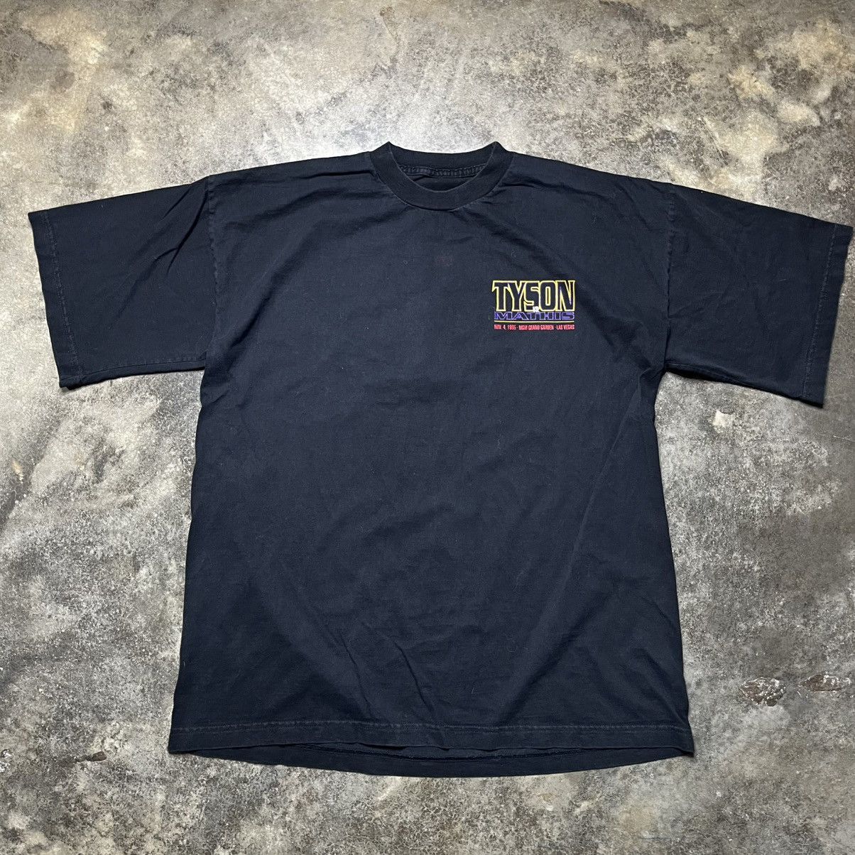 Vintage vintage mike tyson vs mathis 90s boxing tshirt Size US L / EU 52-54 / 3 - 5 Thumbnail
