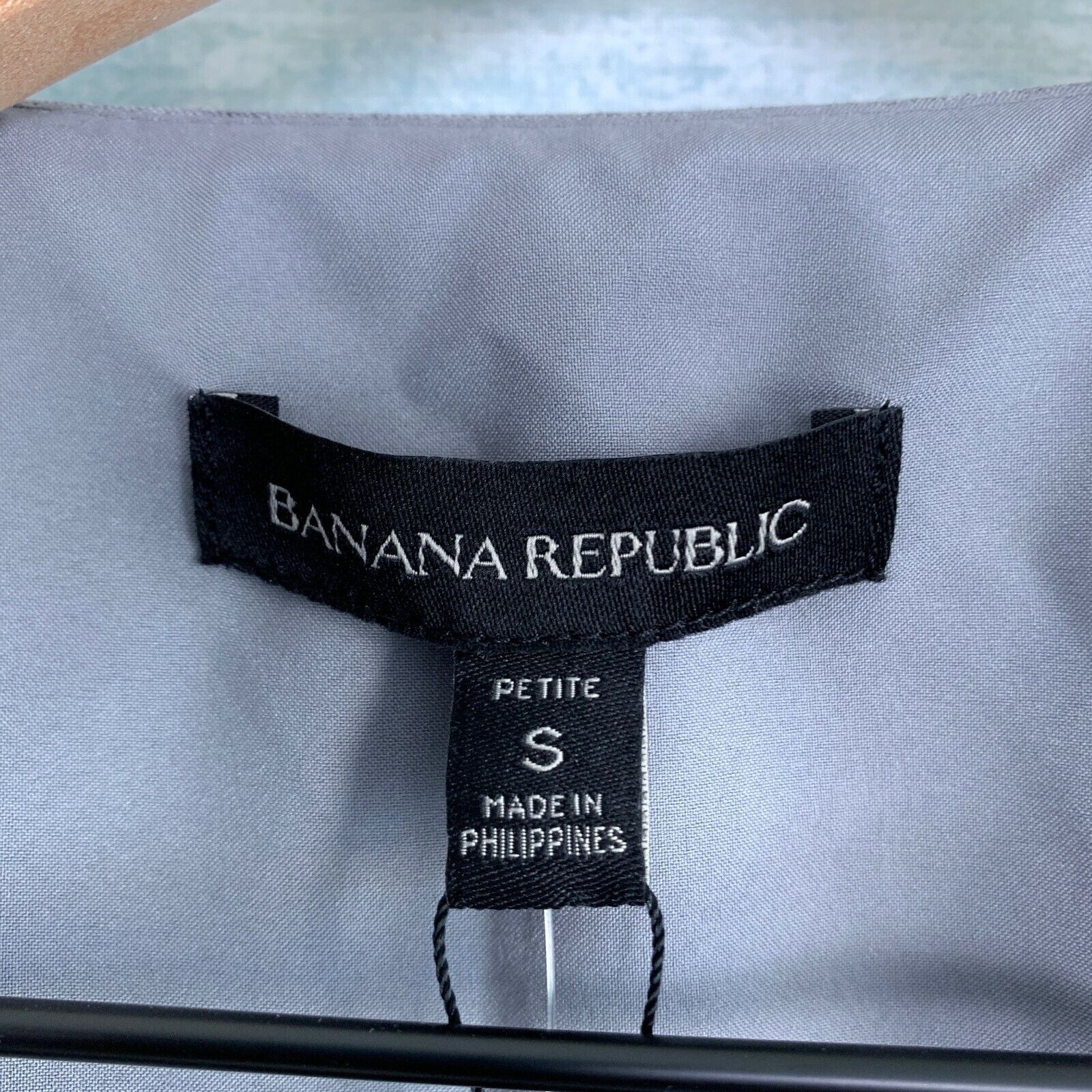 Banana Republic Banana Republic Wool Cascade Ruffle Top Gray Windowpane SP Size S / US 4 / IT 40 - 6 Thumbnail