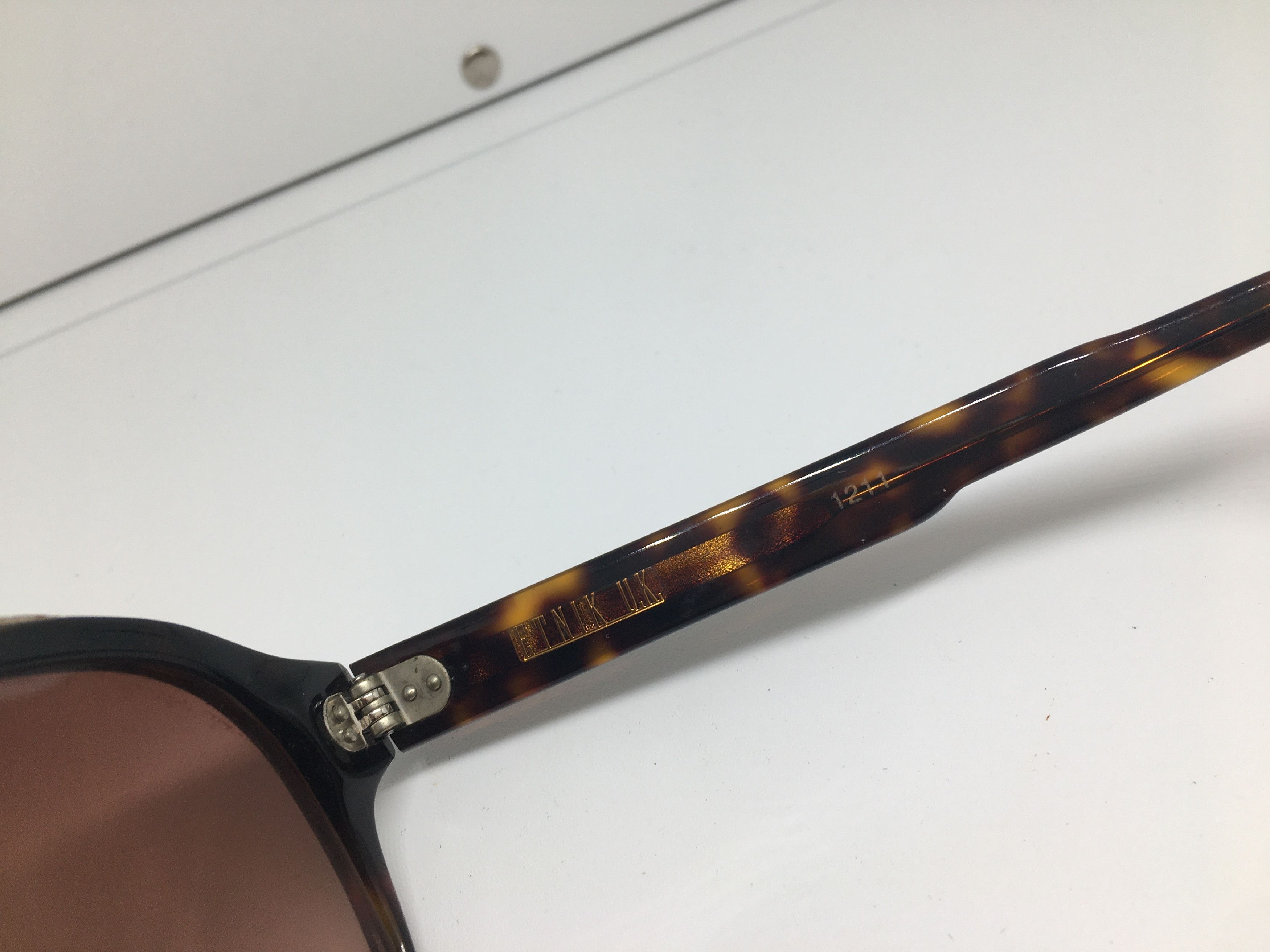 Vintage Vintage ETNIK UK ES130 Tortoise Aviator Sunglasses Pilot Size ONE SIZE - 5 Thumbnail