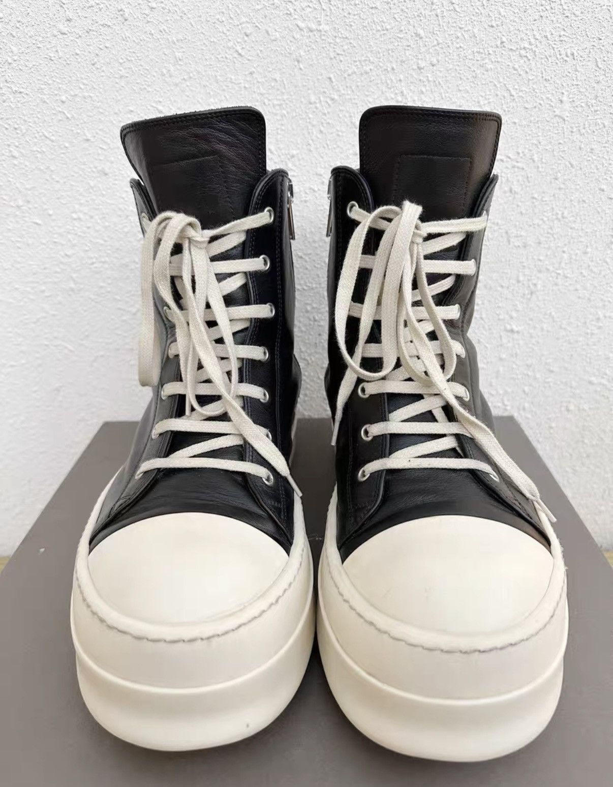 Rick Owens Rick Owens black and white Converse platform shoes Size US 11 / EU 44 - 4 Thumbnail