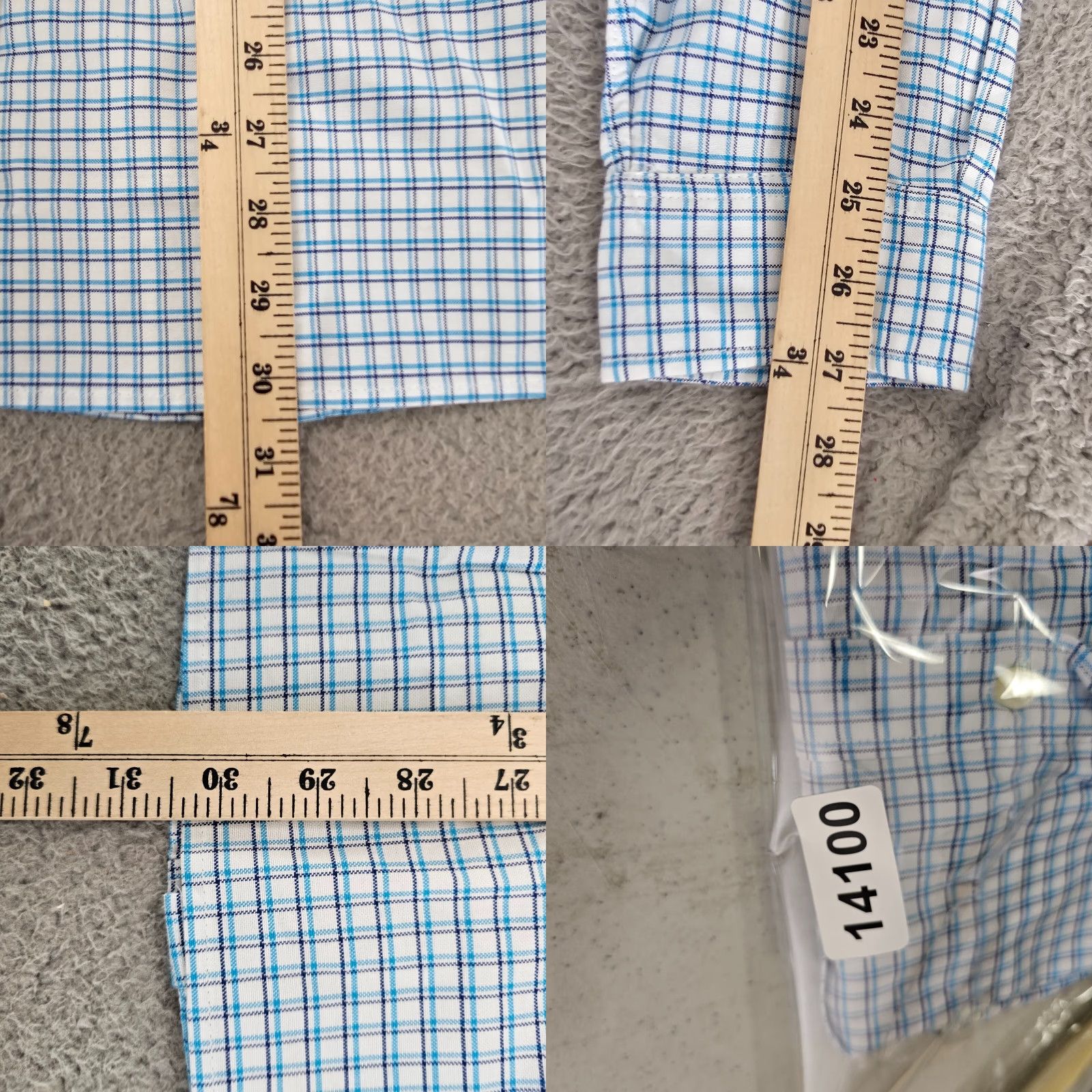 Gap GAP Shirt Mens XL Blue White Check Knit Button Up Long Sleeve Cotton Size US XL / EU 56 / 4 - 8 Thumbnail