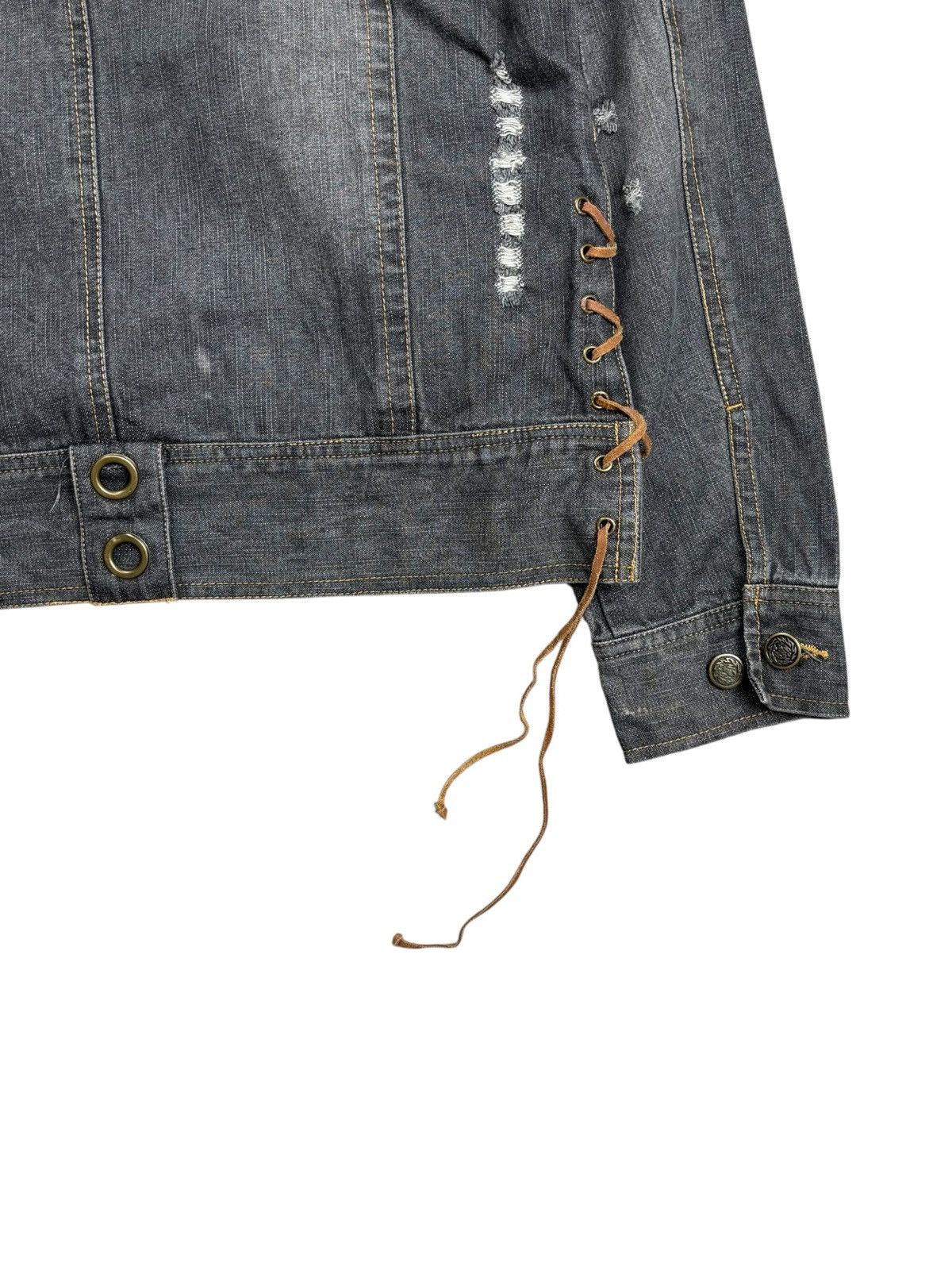 Yasuyuki Ishii 2000s In The Attic - Multilace Rider Denim Jacket Size US M / EU 48-50 / 2 - 12 Thumbnail