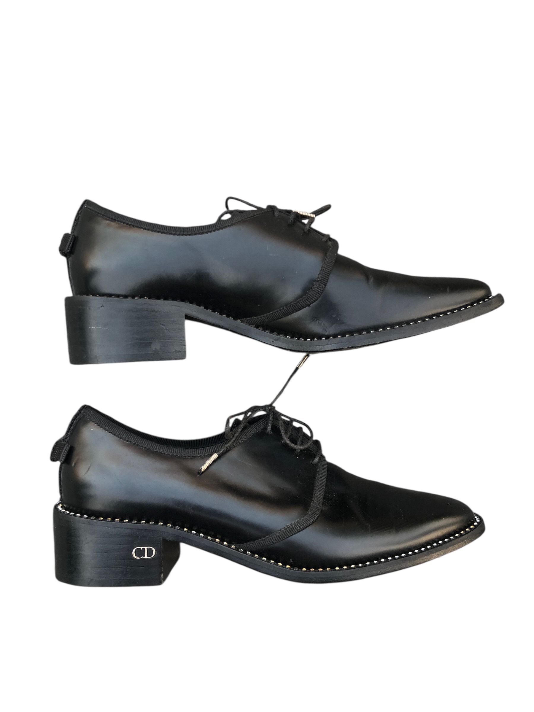 Dior 💯🔥CHRISTIAN DIOR Glazed Calfskin Tomboy Oxfords Size 37.5 Size US 7 / IT 37 - 5 Thumbnail