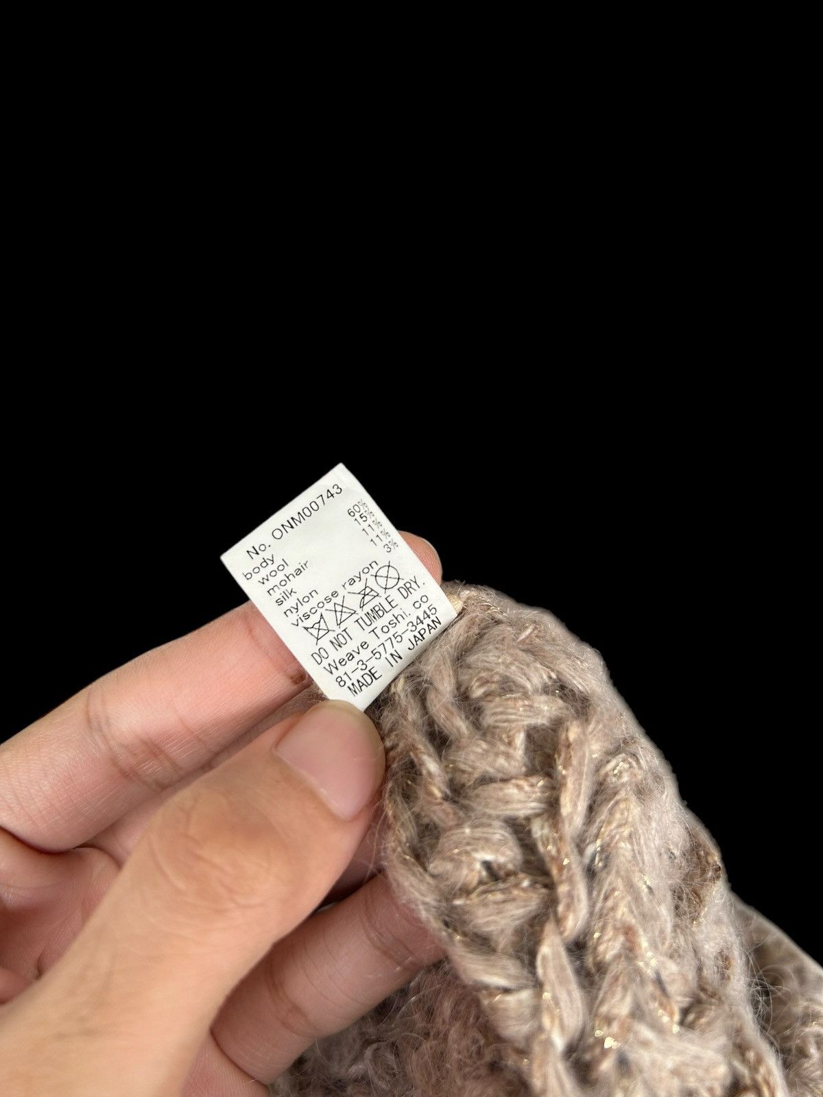 Japanese Brand × Kapital × Vintage Made in Japan CA4LA Crochet knitt Mohair Beanie Hats Rare🎌☠️☠️ Size ONE SIZE - 8 Thumbnail
