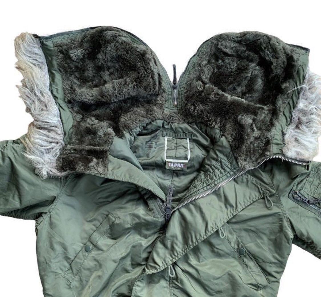 Alpha Industries × Number (N)ine Y2K Rick Owens Style Faux Fur Hood Jacket Alpha Industries Size US M / EU 48-50 / 2 - 5 Thumbnail