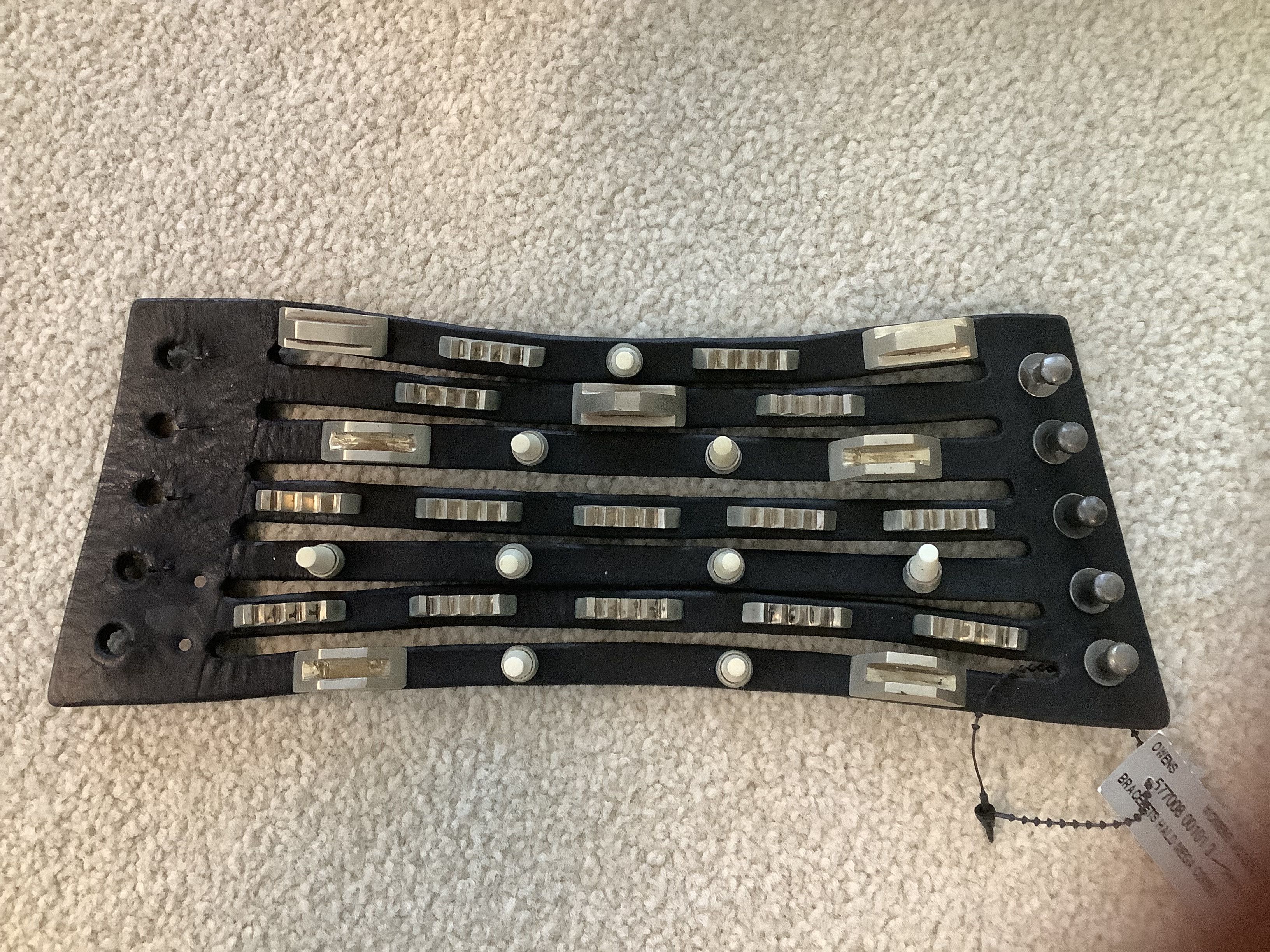 Rick Owens Leather and metal bracelet Size ONE SIZE - 1 Thumbnail
