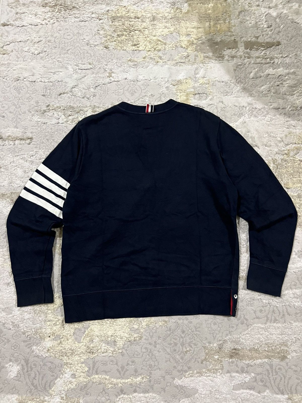 Thom Browne Iconic Thom Browne Classic Loopback 4-Bar Navy Sweatshirt Size US L / EU 52-54 / 3 - 6 Thumbnail