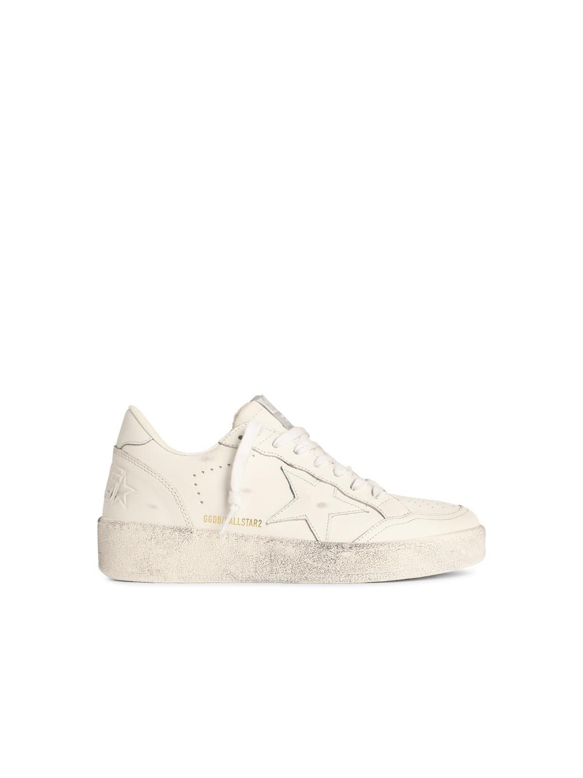 Golden Goose GOLDEN GOOSE 'Ball-Star 2' White Leather Sneakers Size US 8 / EU 41 - 1 Thumbnail