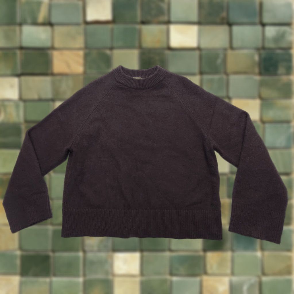 H&M H&M Pullover Sweater Womens M Brown Boxy Oversized Loose Sleeves Slouchy Casual Solid Knit Pullover City Size M / US 6-8 / IT 42-44 - 1 Thumbnail
