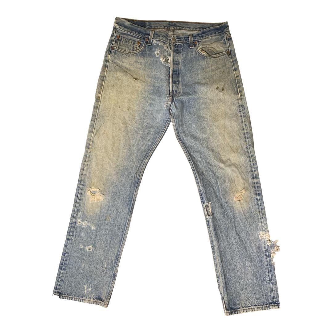 Levi's Vintage Clothing Vintage Levi’s 501 Distressed Denim Size US 34 / EU 50 - 2 Thumbnail