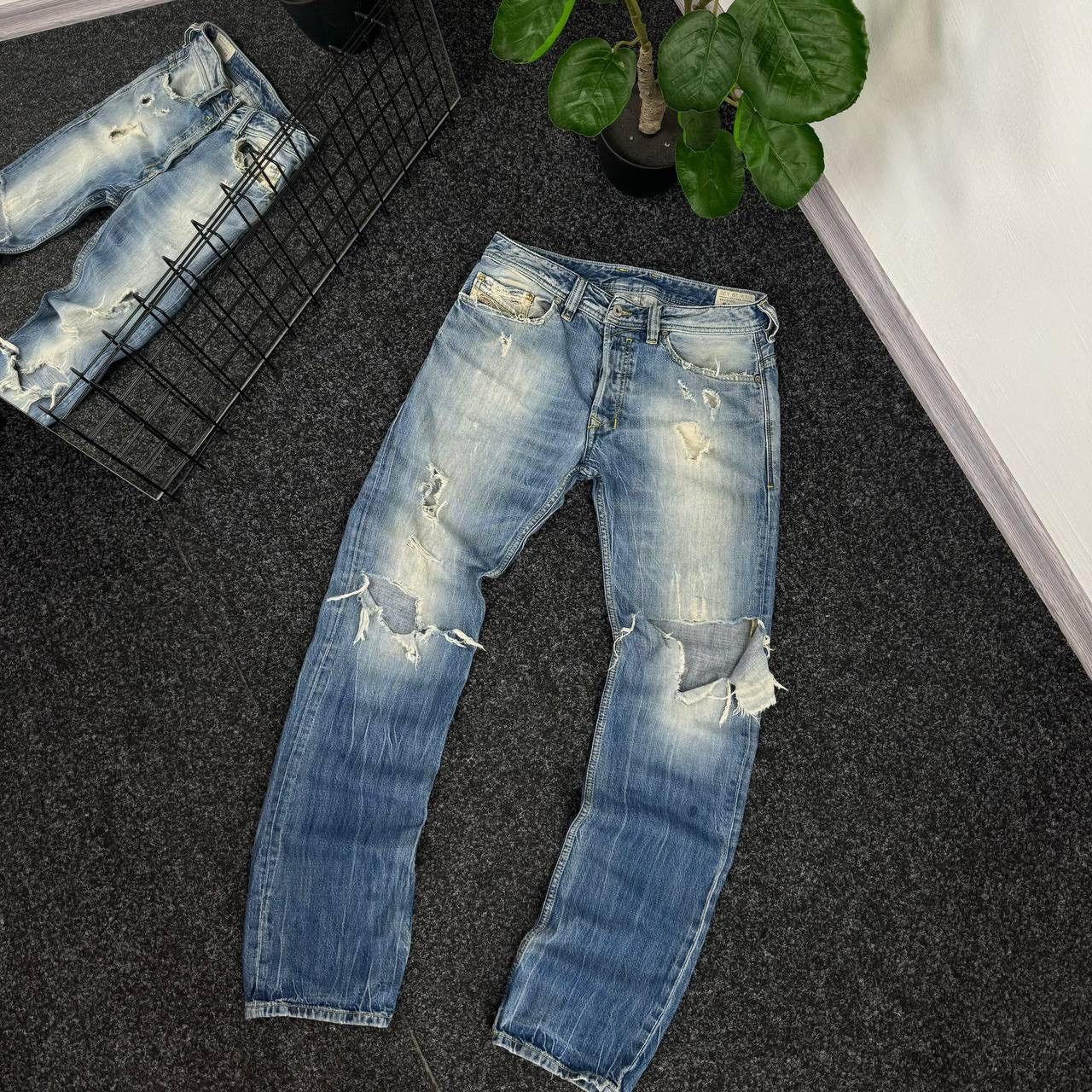 Diesel Rare Diesel Distressed Pants Vintage Avant Garde Y2k Style Size US 29 - 1 Thumbnail