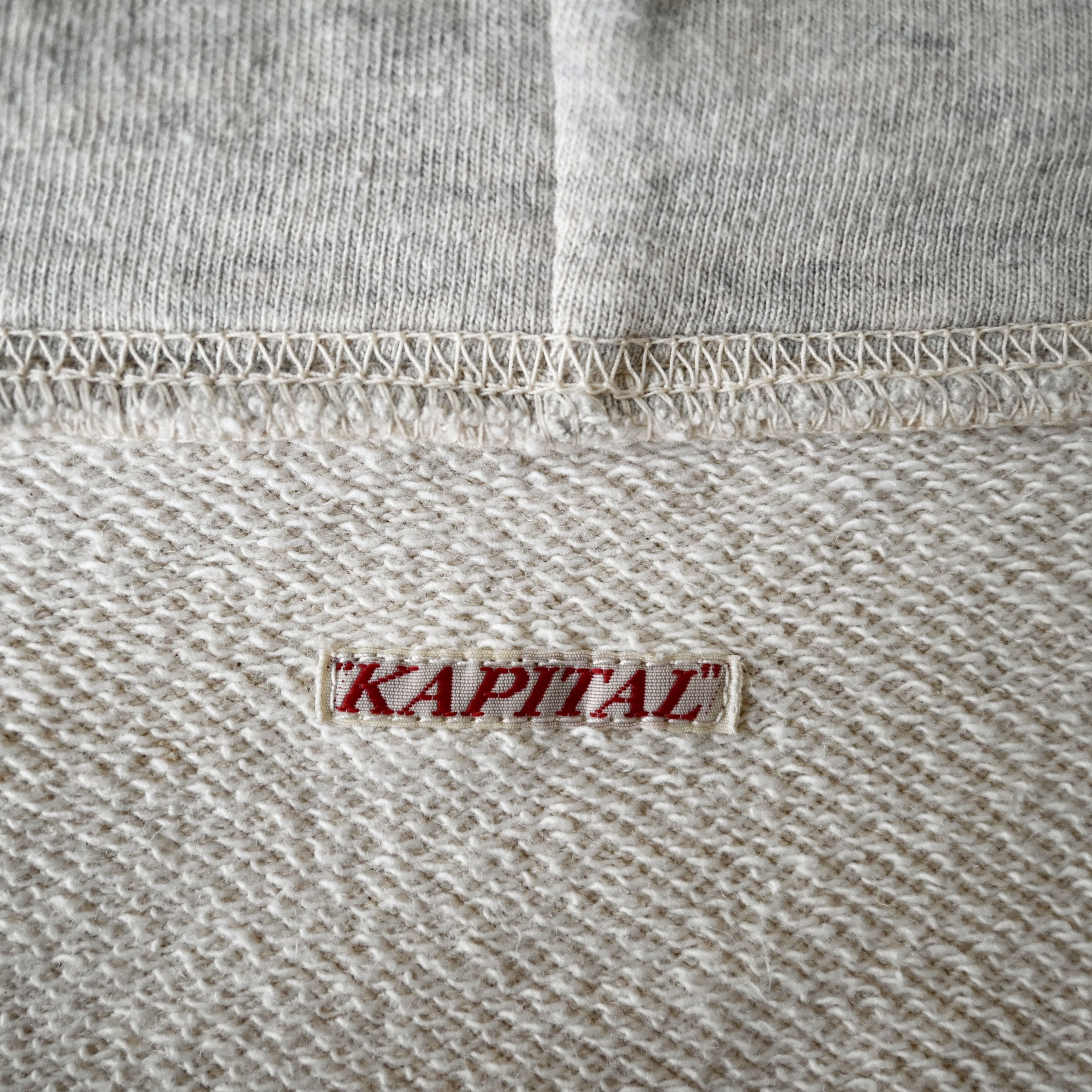 Kapital Kapital cotton&hemp French-terry fish tail hoodie, oatmeal Size US S / EU 44-46 / 1 - 12 Thumbnail